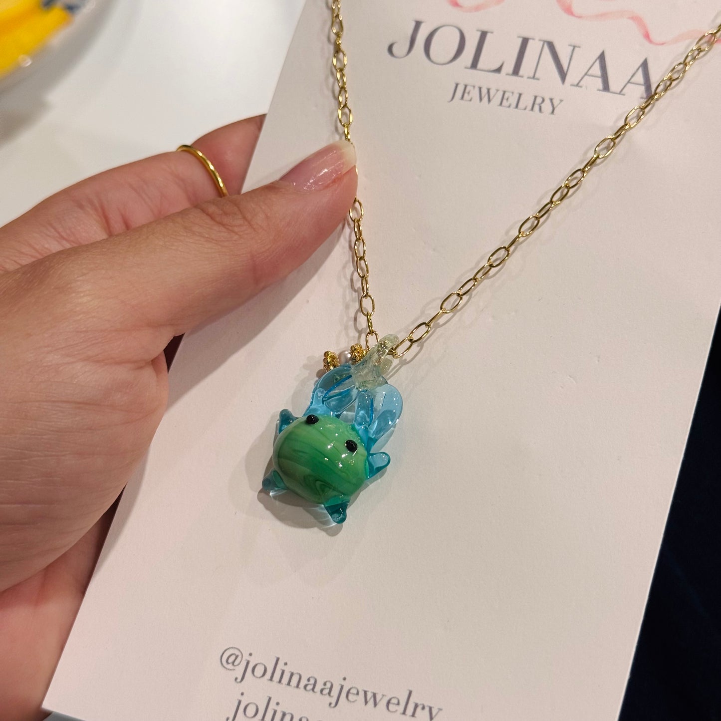 Blue Crab Necklace
