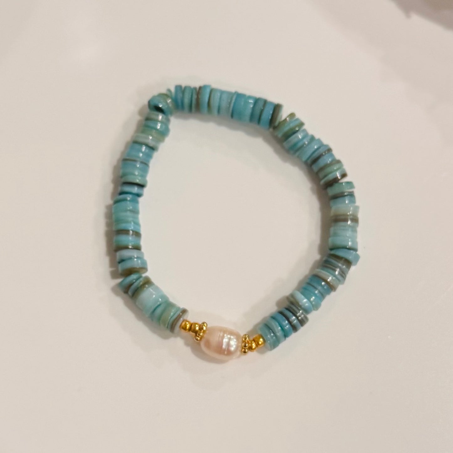 Light Blue Basic Stretch Bracelet