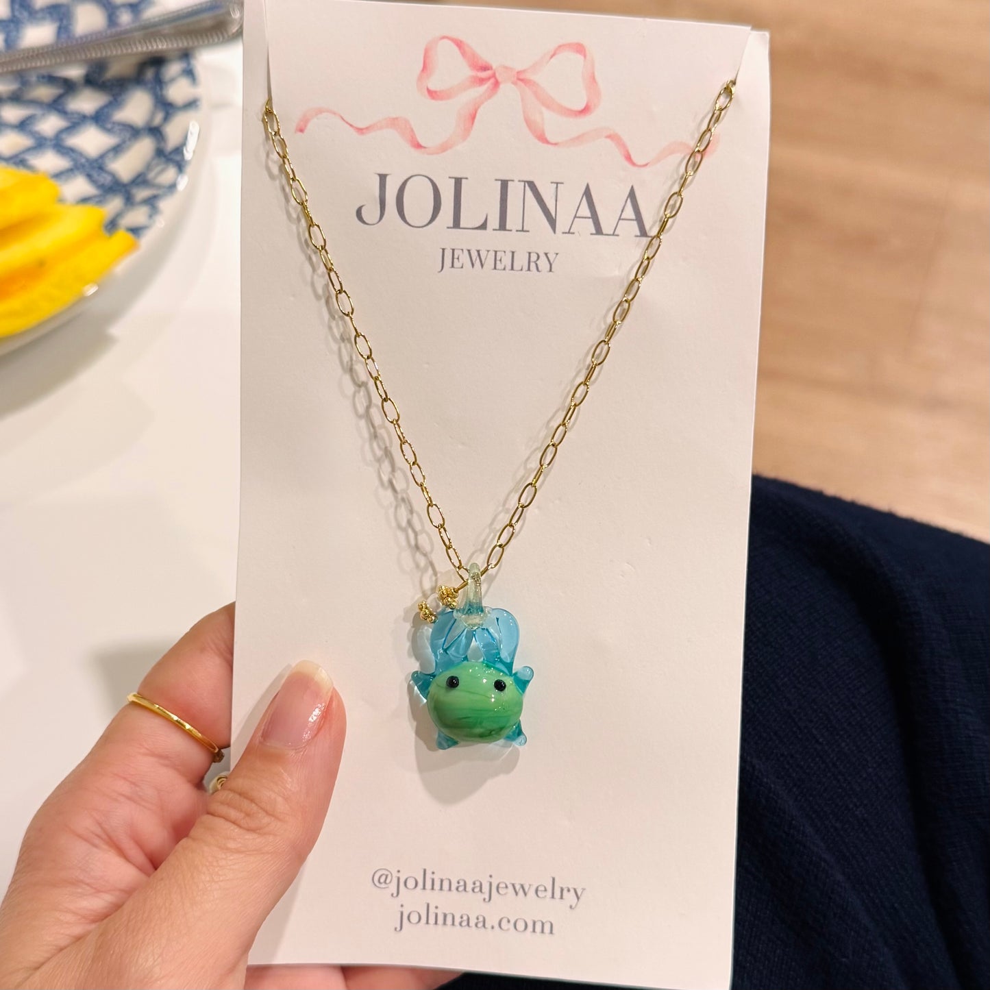 Blue Crab Necklace