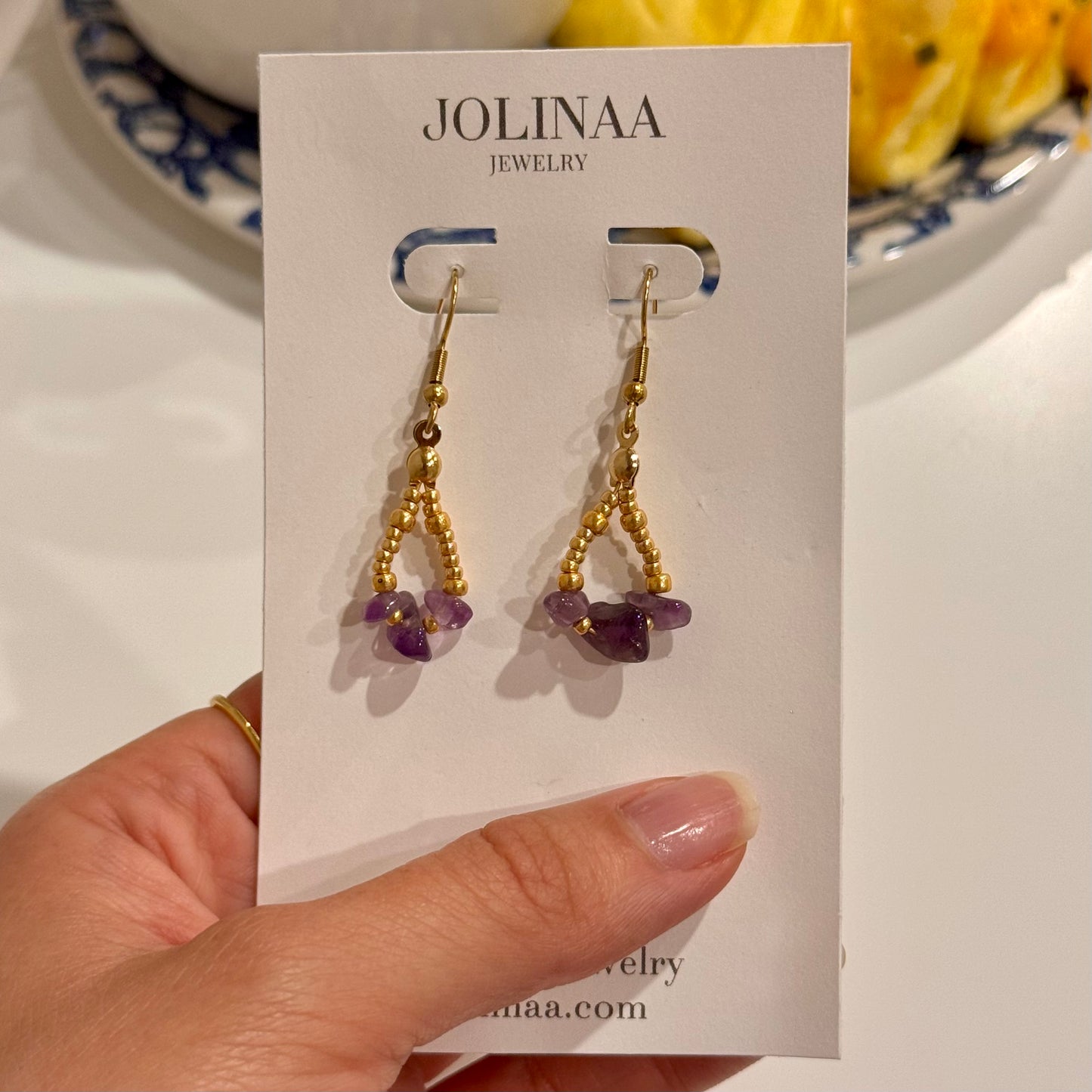 Chandelier Amethyst Earrings
