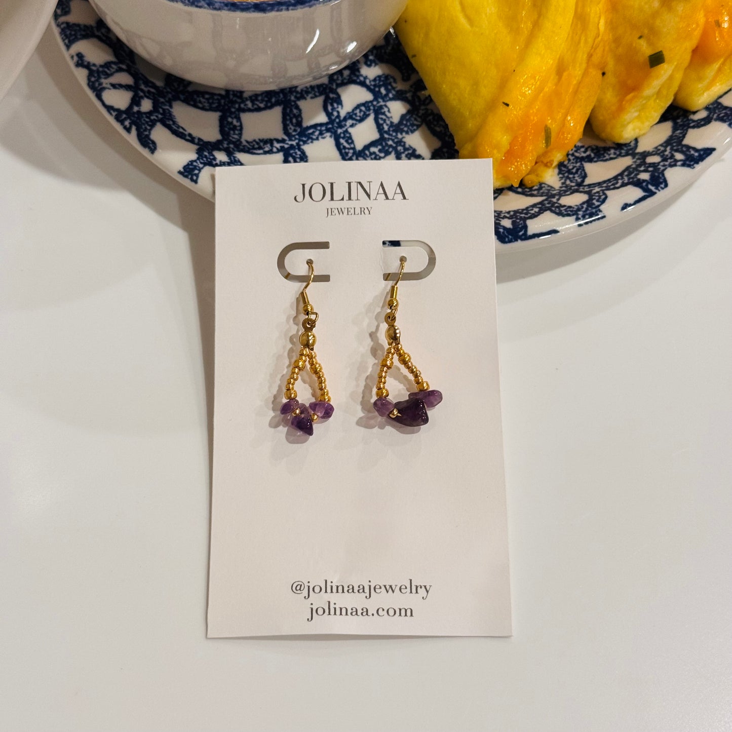 Chandelier Amethyst Earrings
